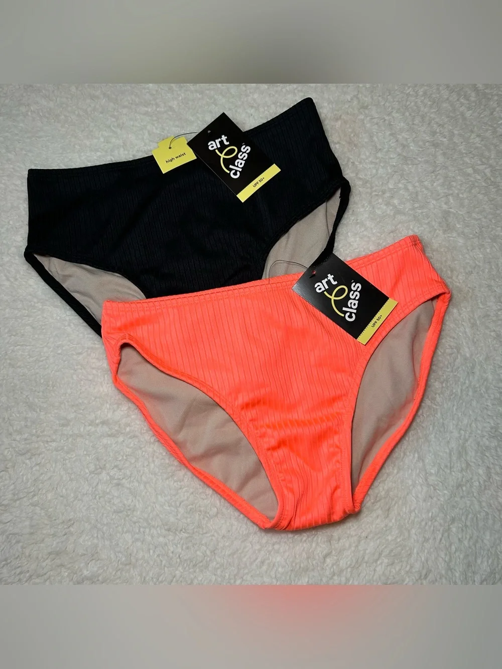 Art Class Girls Ribbed Bikini Bottoms XL 2 Pack NEW